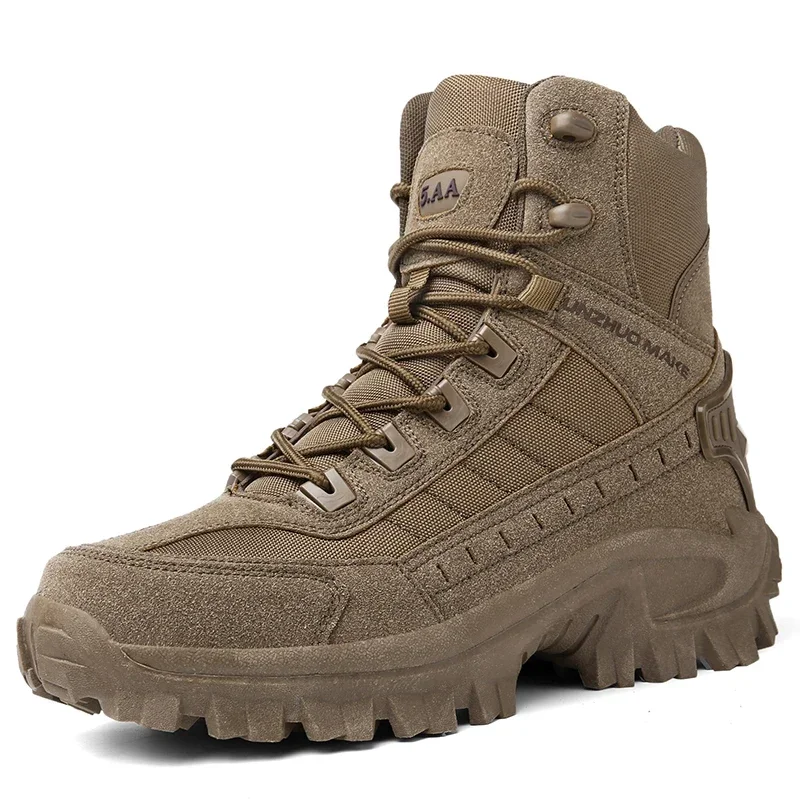 

New Winter Footwear Military Tactical Mens Boots Special Force Leather Desert Combat Ankle Boot Army Men's Shoes Plus Size