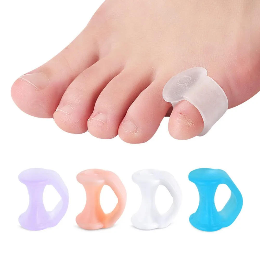 

1pair Toe Silicone Bunion Corrector Guard Foot Care Orthopedic Toe Separators Finger Toe Separator Correction Pad Foot Care Tool