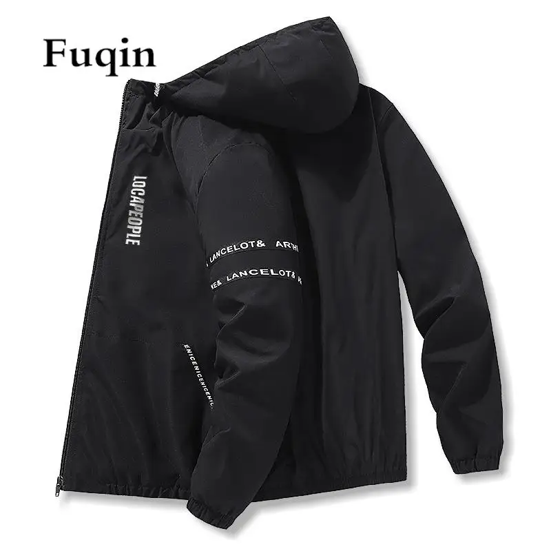 Однотонная мужская бейсбольная весенняя куртка с принтом на молнии деловая