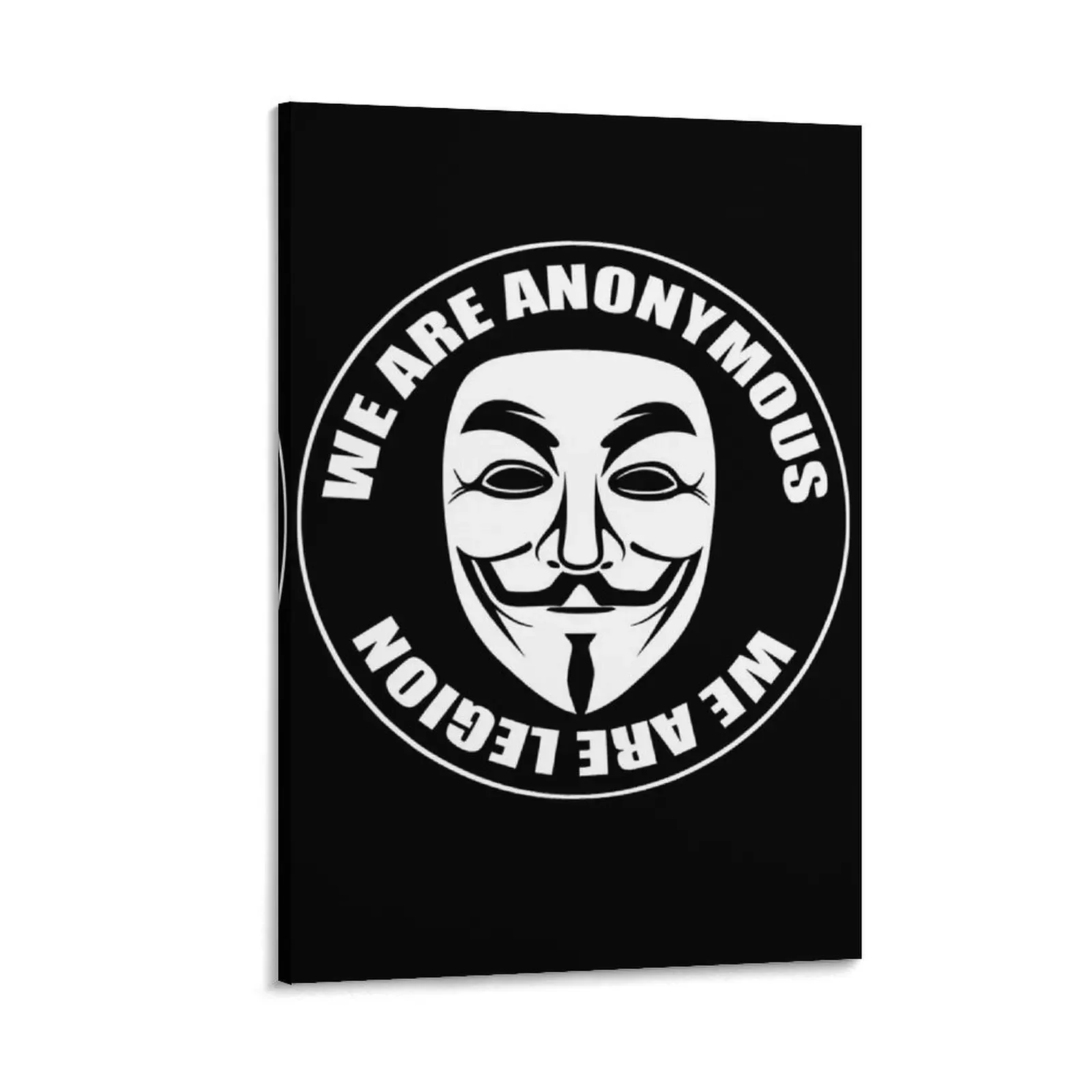 Мы анонимнимные - легиона Маска Гая Фокса Логотип Холст Картина Настенные