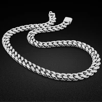 original 925 sterling silver necklace 0 05 miami cuban chain necklace for men fashion party jewelry 22242628 length