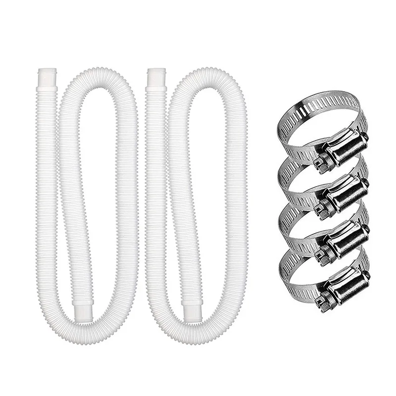 

Swimming Pool Replacement Hose and Clamp Pool Filter Pump Replacement Hose Compatible For 300GPH 330GPH Pump