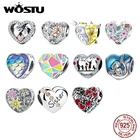 Бусины-подвески в форме сердца для оригинальных браслетов