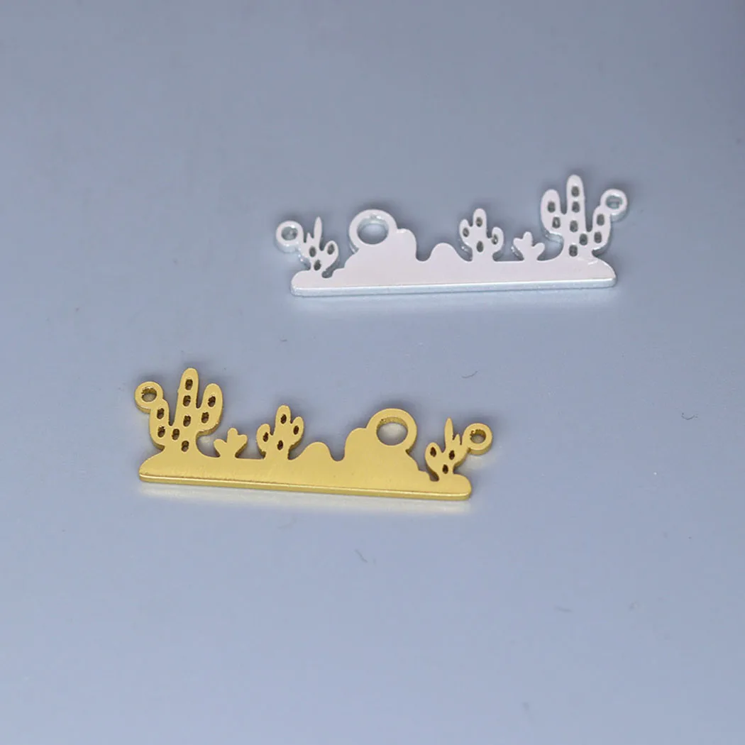 

5 шт./лот подвеска в виде пустыни кактуса растения Сделай Сам из нержавеющей стали ручной работы ювелирные изделия