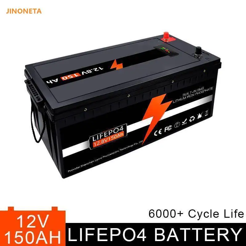 

New 12V 100Ah 150Ah 200Ah 300Ah 400Ah LiFePo4 Battery Pack Lithium Iron Phosphate Batteries Built-in BMS For Solar Boat No Tax