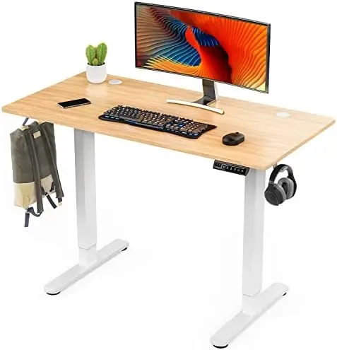

Desk, 40 x 24in Adjustable Height Stand up Desk Standing Computer Desk Home Office Desk Ergonomic Workstation with 3 Memory Con
