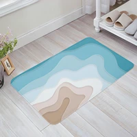 waves blue sea summer theme beach entrance door mat bedroom kitchen bathroom mat non slip door mat personality home decor