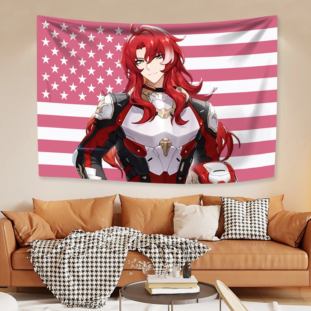 Игровой гобелен Boothills и аргентис американский флаг домашний декор эстетика