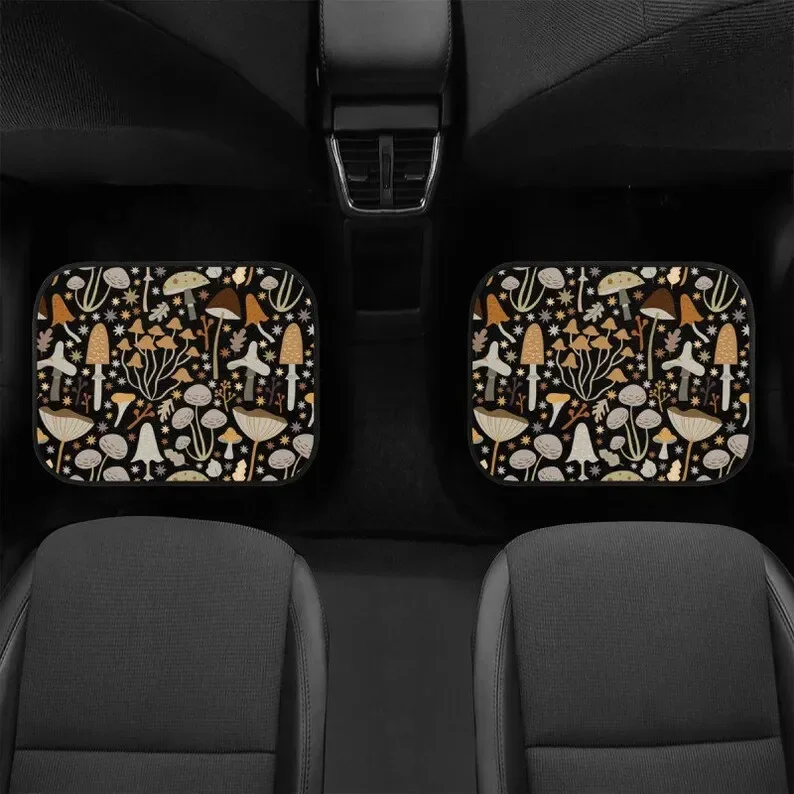 Коричневые Бежевые коврики в стиле бохо виде грибов подстилки для автомобиля