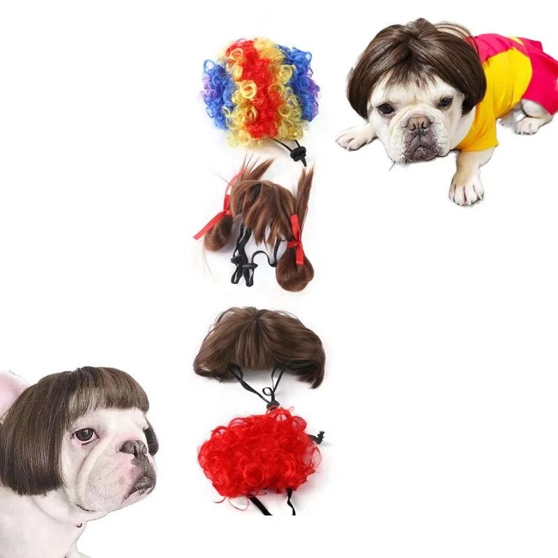 

Забавная шляпа, головной убор для домашних животных, праздничный парик, головной убор, Женский костюм для рождественского косплея, аксессуа...