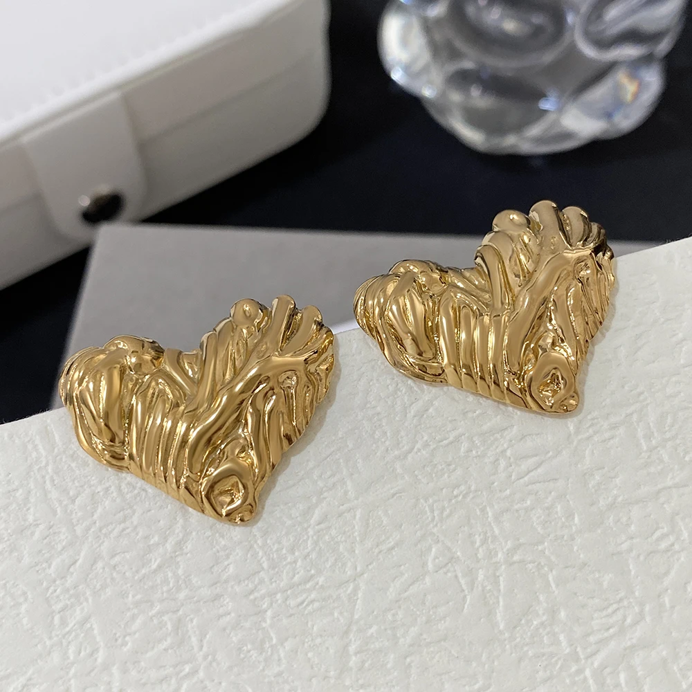 Женские серьги Greatera из нержавеющей стали трехмерные с необычным рисунком любви