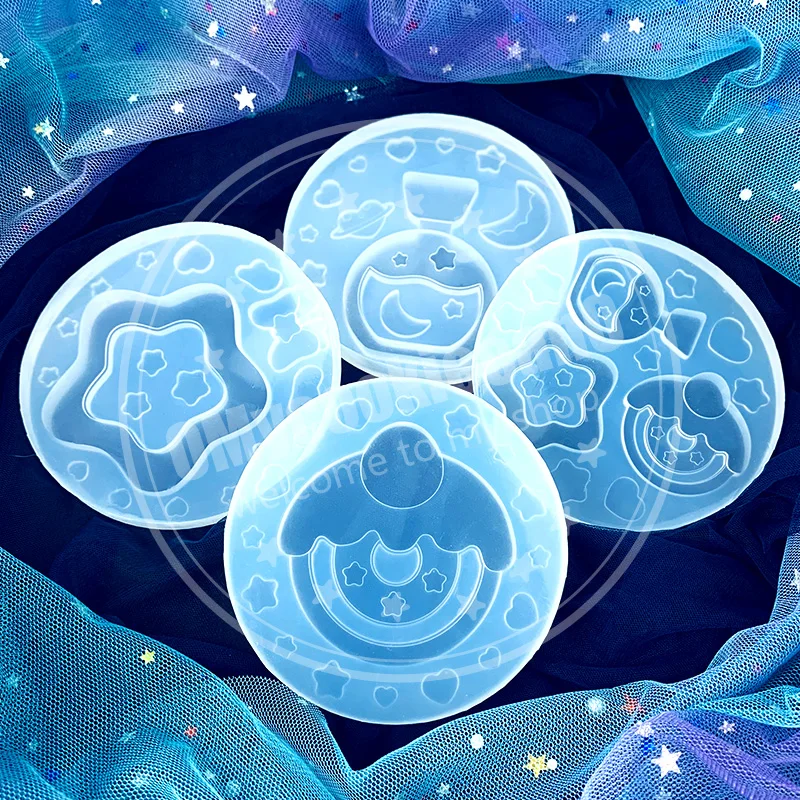 

Super cute, the star and moon perfume bottle, magical potion bottle,girly item, clear transparent shake silicone