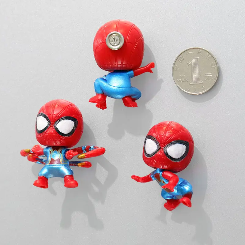 Магнитные наклейки на холодильник в виде Человека-паука 3D Мультяшные аниме доски