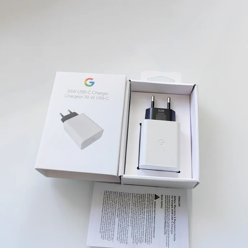 Адаптер Быстрого Зарядного Устройства Google 30 Вт PD С Вилкой Стандарта ЕС/США/Великобритании Для Pixel 9/8/7 Pro/6/5A/4/5A/...