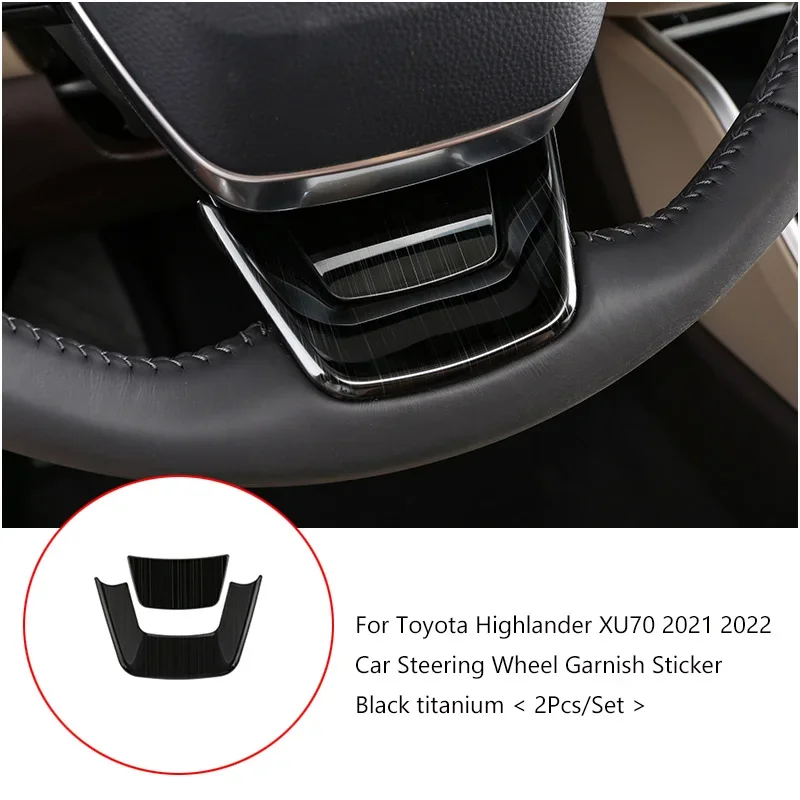 

Автомобильный руль, декоративные круглые наклейки для ремонта интерьера, автомобильные аксессуары для Toyota Highlander XU70 2021-2024