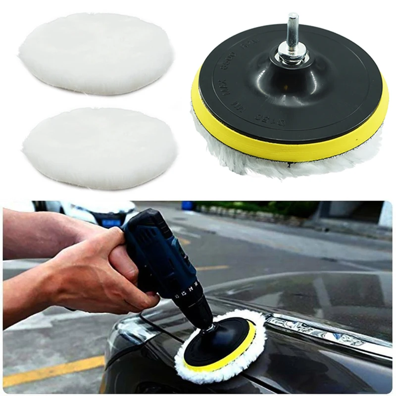 

5/6PCS 3/4/5/6/7 inch Polishing Kit Polishing Pad Car Waxing Sponge Disk Wool Wheel Auto Paint Care Polisher Pads Car Gadget