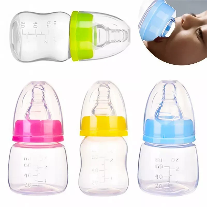 

60ml Portable Baby Newborn Mini Portable Feeding Nursing Bottle Safe Infant Nipple Care Feeder Fruit Juice Milk Bottles BPA Free