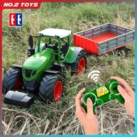 double e rc truck trailer dump 4wd harvest farmer car rc tractor 2 4g remote control engineering vehicles model toys for child