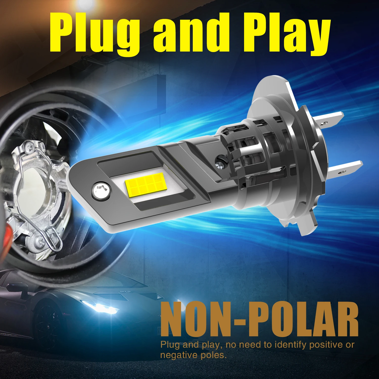 Фото 2 шт. светодиодные лампы H7 PX26d Canbus для фар BMW E46 E90 E87 E83 E70 F10 E84 E61, противотуманные фары, автомобильные турбо-диодные лампы 12V 55W №4