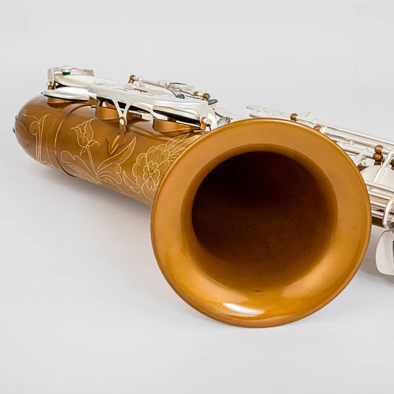 New Professional Musical Instruments T-WO37 Tenor Saxophone Bb Tone Tube Gold Key Sax With Case Mouthpiece Gloves