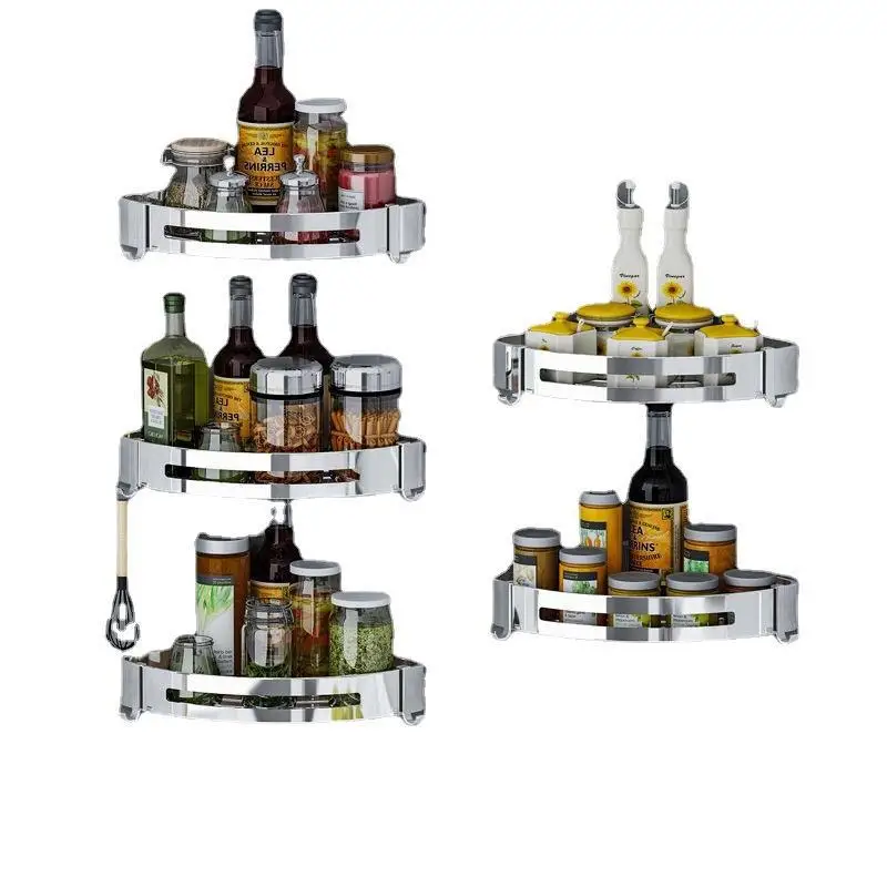 ścienny na przyprawy do kuchni montowany ścianie bez dziurkowania przechowywania przypraw łazienkowych narożny trójkąt Amazon