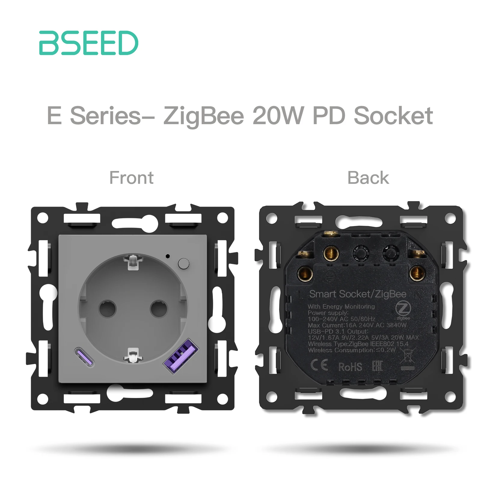 

BSEED EU Smart Zigbee Розетка
