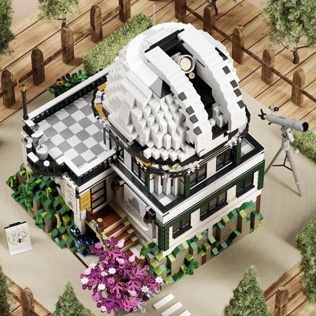 

New 3961PCS Mountain View Observatory Streetview Modular Building Blocks Compatible 910027 Bricklink Architecture Kids Toys Gift