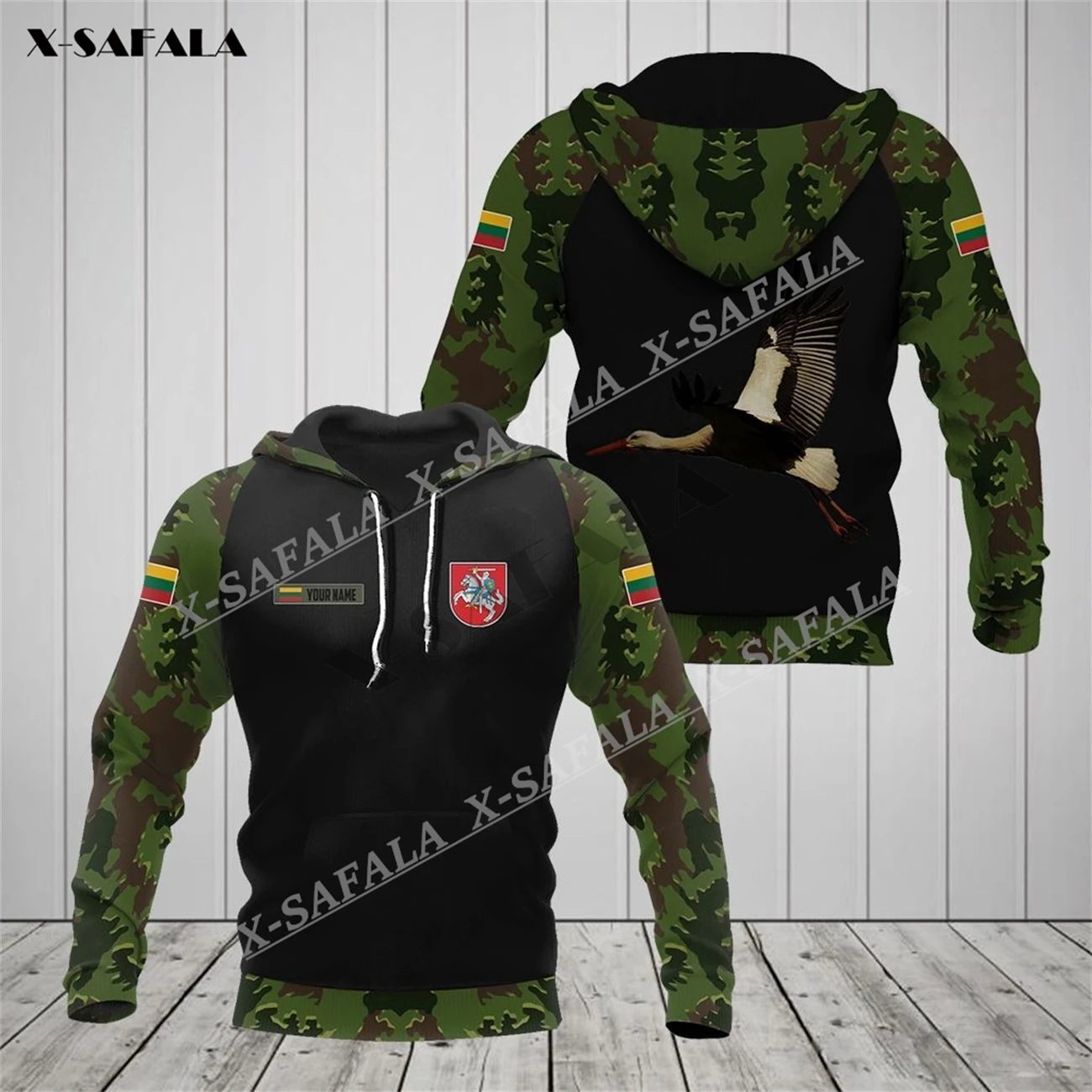 

LITHUANIA Army Veteran Camo Thick Cotton 3D Print Zipper Hoodie Men Pullover Sweatshirt Hooded Jersey Tracksuits Outwear Coat