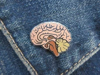brain soft enamel lapel pin brain stroke medical and anatomy neurology pins for doctors and nurses