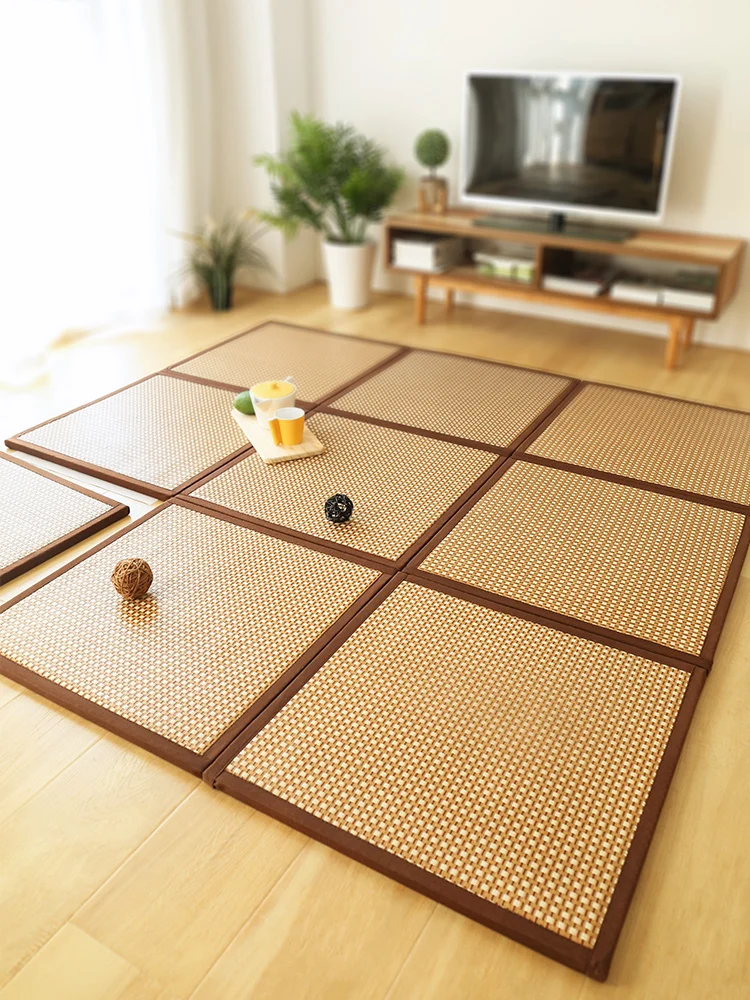 

Утолщенный складной летний коврик zq в японском стиле, коврик из ротанга, коврик, влагостойкий напольный коврик с татами