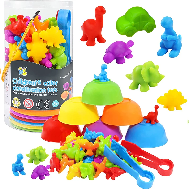 

Kid Rainbow Matching Game Animal Cognition Rainbow Color Sort Fine Motor Training Montessori Sensory Sorting Education Toy