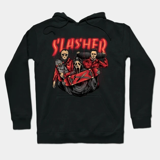 

Slasher Club Hoodie Horror DIY Hoodies Graphic Sweatshirts Ladies Y2k Long Sleeves Unisex M-5XL