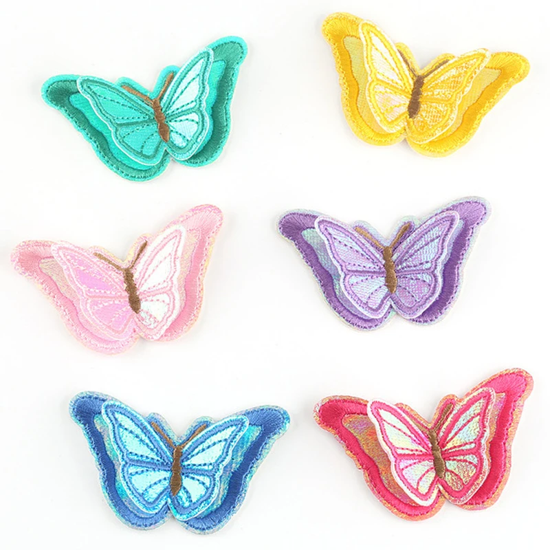 

2Pcs Butterfly Patch Iron on Embroidered Appliques Badge Sign Costume NL430