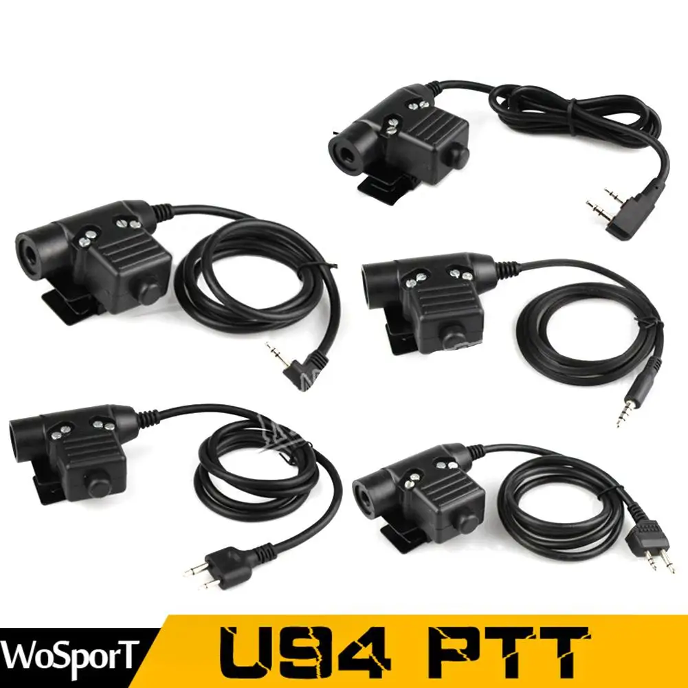 

Outdoor Hunting Accessories U94 PTT Cable Plug Headset Adapter Finger Microphone For Outdoor Game Camping Hiking Riding Dropship