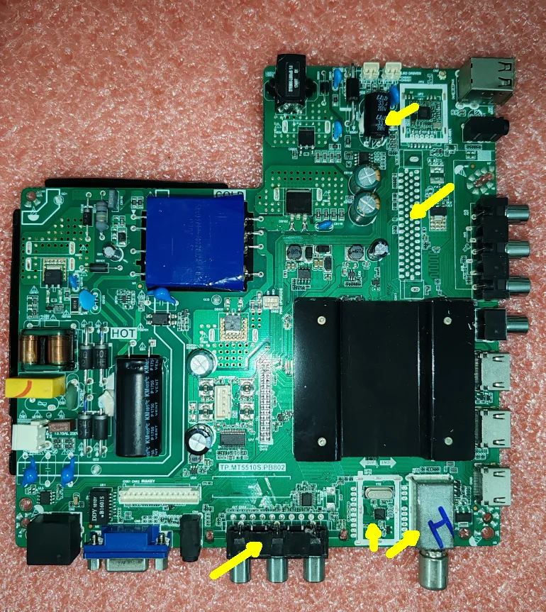 Фото TP.MT5510S.PB802 материнская плата для Wi-Fi сетевого ТВ с различными интерфейсами для проверки реальных фотографий №1