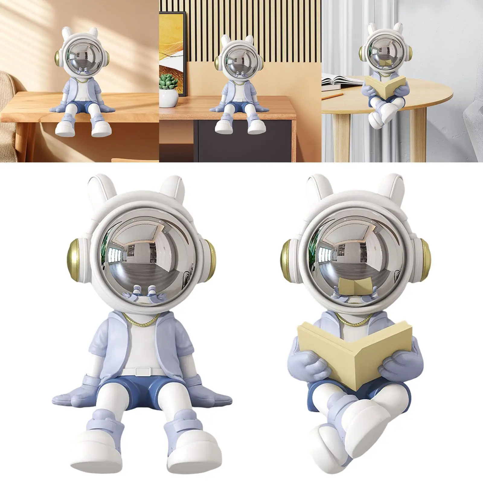 ata statua astronauty ozdoba na biurko nordycka dekoracyjna figurka do szafki wejściowej dekoracja wnętrz sypialni prezent parapetówkę