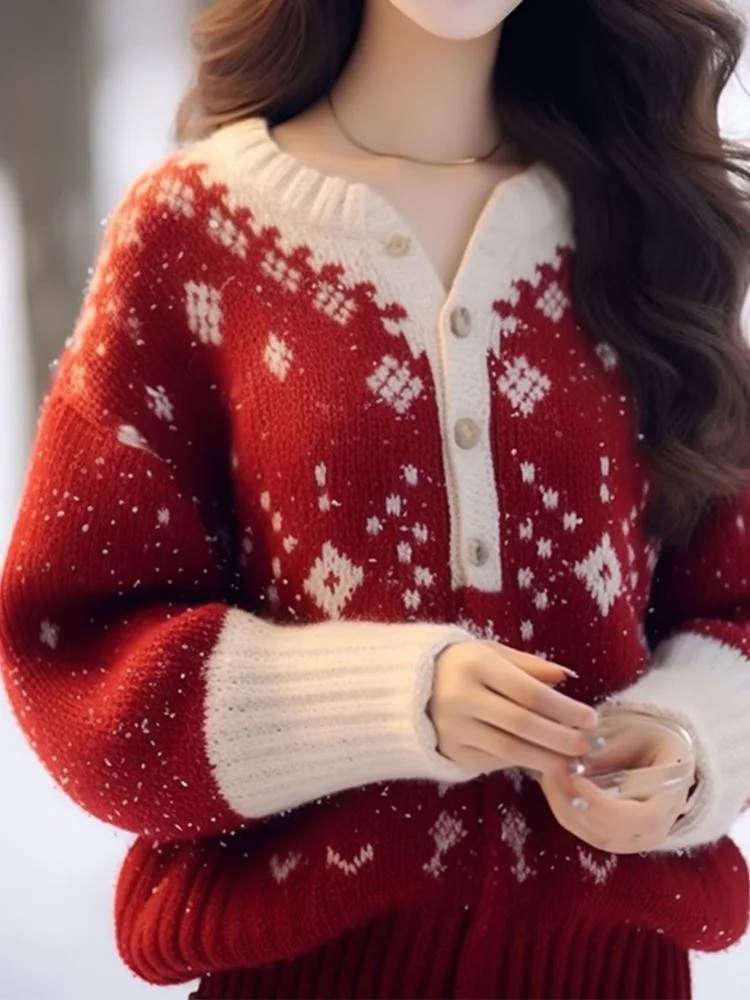 Осень и зима новый продвинутый сладкий красивый супер свободный свитер модный