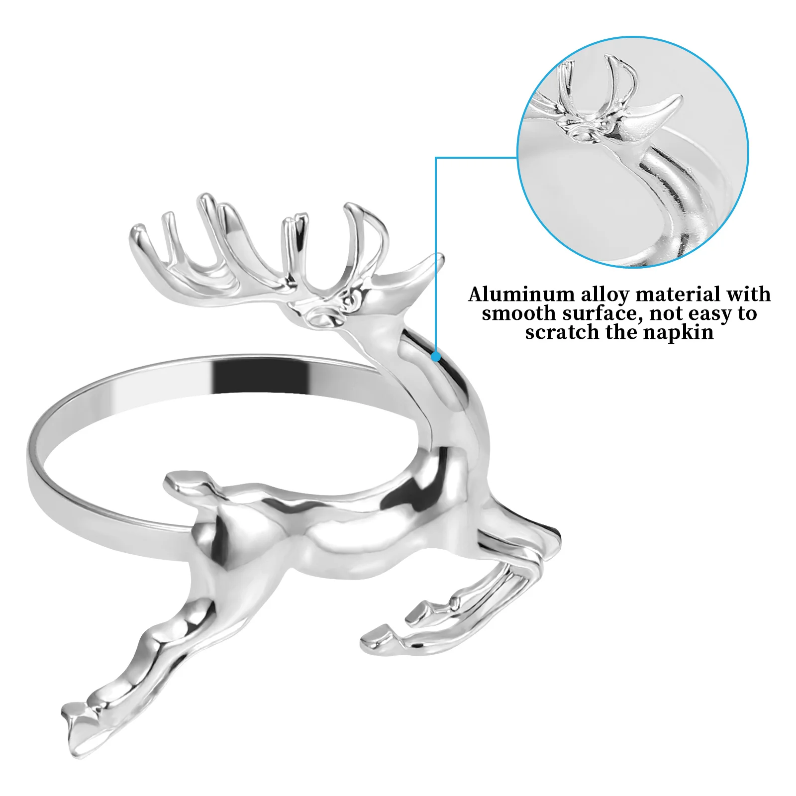 Amosfun 8 шт. кольца для салфеток с изображением лося и оленя настольное декоративное