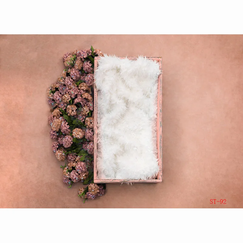 Фон для фотосъемки новорожденных с изображением цветочной корзины