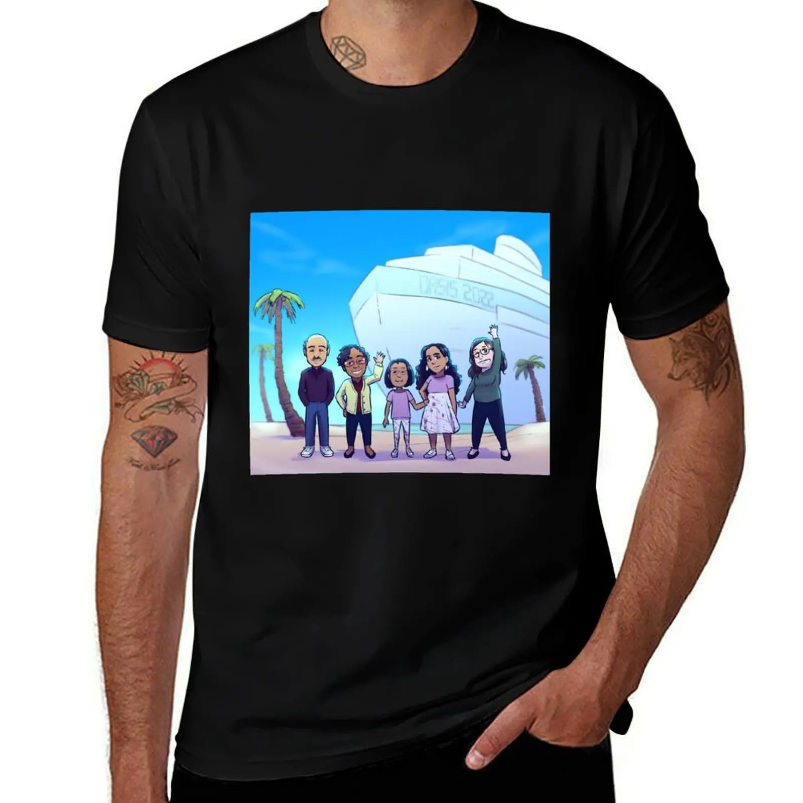 Семейная футболка Oasis Cruise 2022 винтажная одежда подарки для парня эстетичная