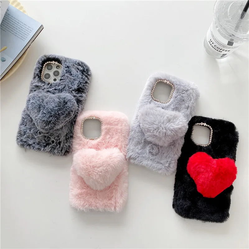 Fluffy Plush Furry Tpu Soft Fur Phone Case For Xiaomi Redmi Note 10 Pro Note9S 9 8 7 10S 9T 8T 9A 9C 8A 7A Mi 10T Poco X3 M3 F3