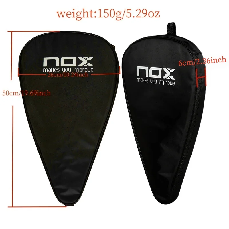 Фото Профессиональная сумка для ракеток Nox, прочная ткань, точное формирование, легкое хранилище, портативная защита ракеток, аксессуары для тенниса №2