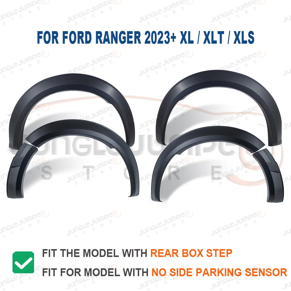 

Матовый черный расширитель крыльев, колесная арка для Ford Ranger Next Gen T9 2023+ Wildtrak Sport Limited XLT XL XLS, внешние аксессуары для автомобиля
