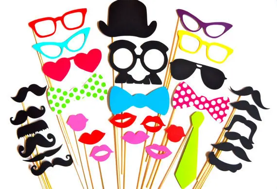 

CHEEREVEAL Bachelor Party Theme Photo Booth Props DIY Photobooth Mask Accessories Festival Baby Shower Birthday Party Supplies