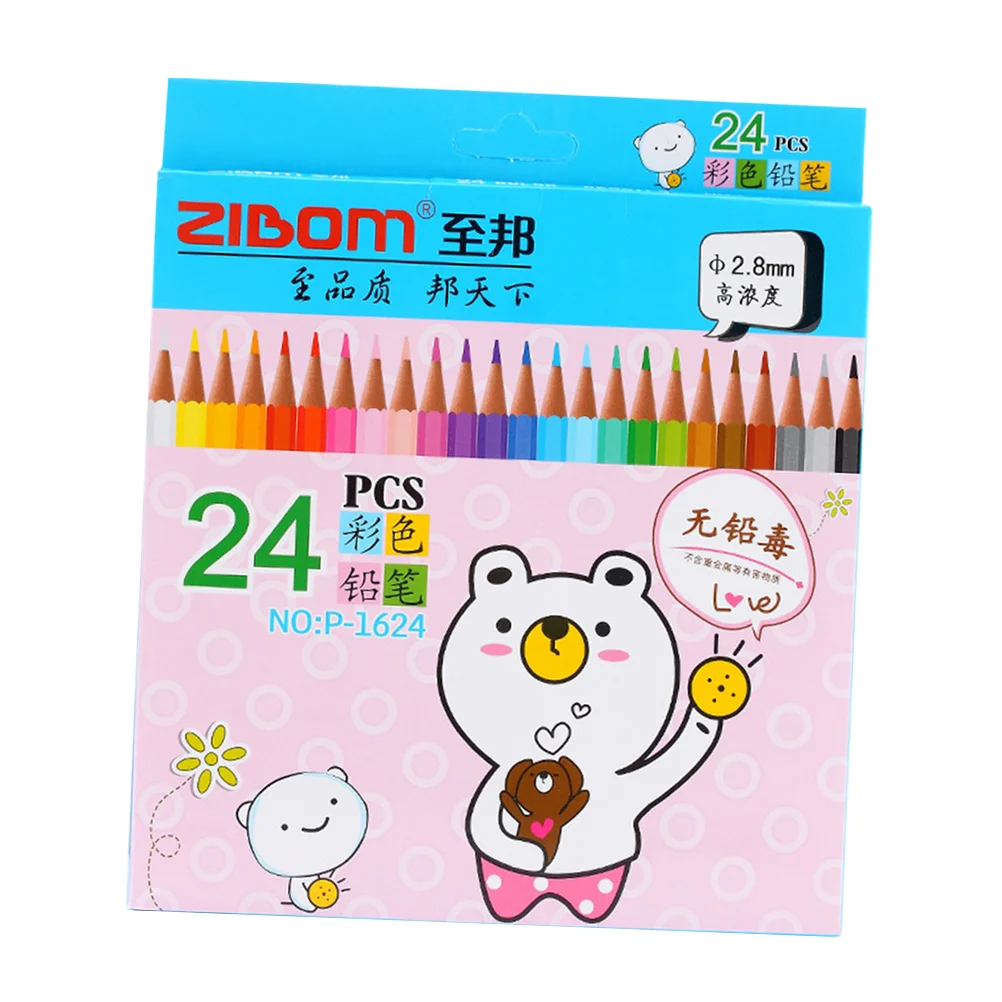 

24Pcs High Concentration Colored Pencils Kids Graffiti Pencils Drawing Practice Pencils