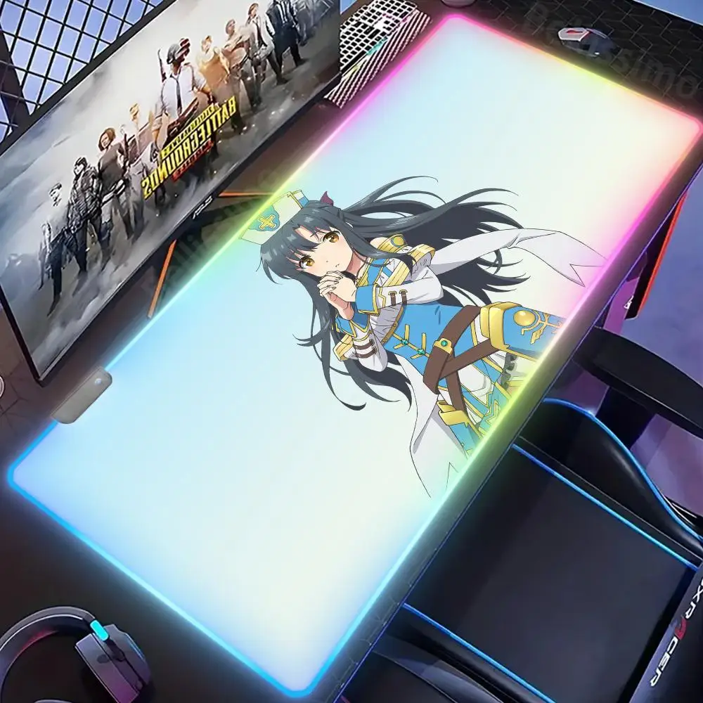 Desk mats Mouse Pad RGB Popular desk Esports Pink art Non-Slip Arifureta_Shokugyous Gifts for girls Rubber Edge locking