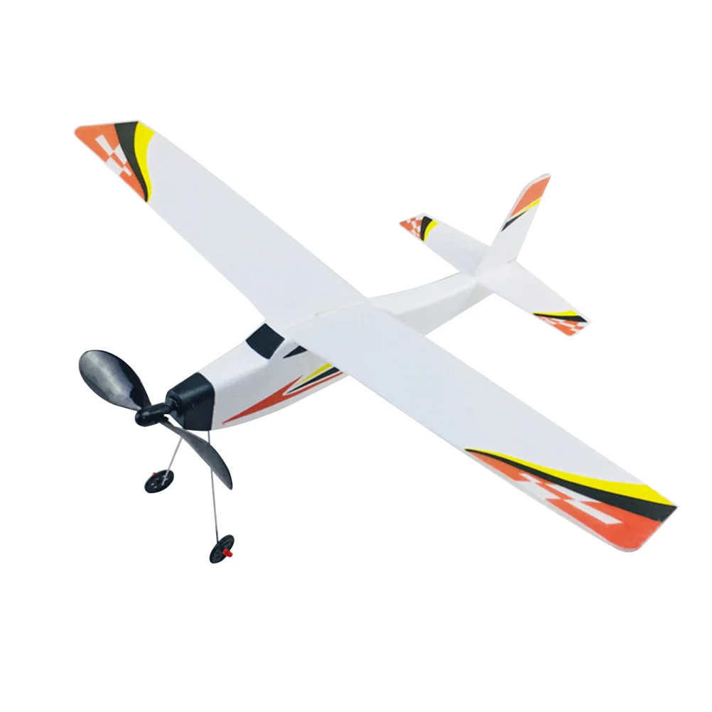 

Foam Toy DIY Rubber Band Powered Aircraft Glider Airplane Model Outdoor Sports Flying DIY Handmade Toys (Random Style)