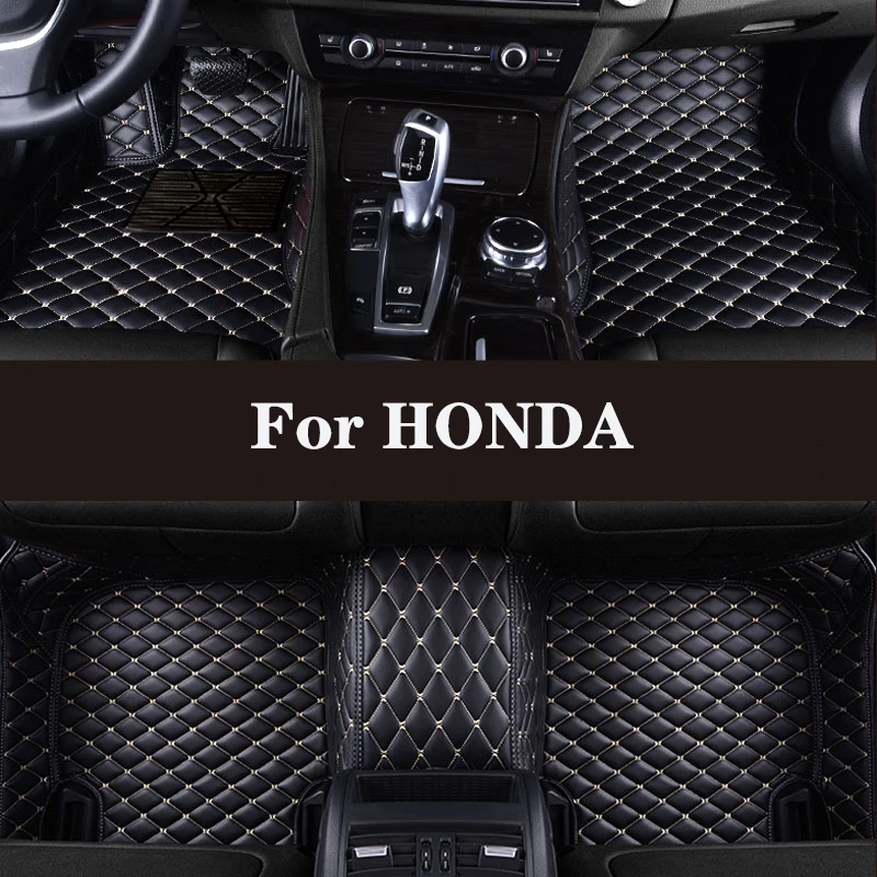 

Full surround custom leather car floor mat for HONDA Accord(Tourer) CRZ HRV Pilot Element S200 car interior car accessories