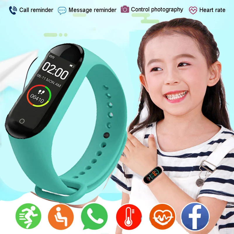 

Children's Watch Smart Watch Color Screen Sport Bracelet Activity Running Tracker Heart Rate Connected Watch Kids Child M3 M4