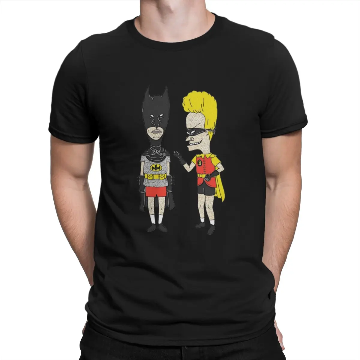 

Men's T-Shirt MTV Cartoon Urban Fun Pure Cotton Tee Shirt Short Sleeve Beavis And Butthead T Shirts O Neck Tops Gift Idea